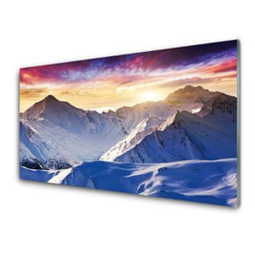 tulup.si Slika na akrilnem steklu Snow mountain landscape 4 obešalnika