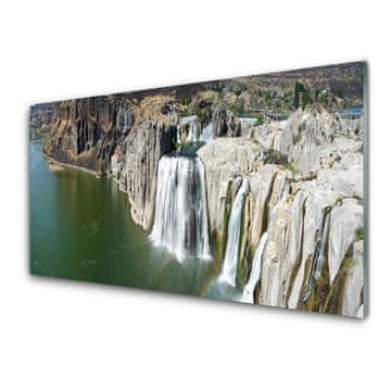 tulup.si Slika na akrilnem steklu Slap lake landscape 2 obešalnika