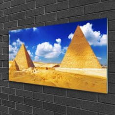 tulup.si Slika na akrilnem steklu Piramide desert landscape 100x50 cm 2 obešalnika