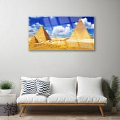 tulup.si Slika na akrilnem steklu Piramide desert landscape 100x50 cm 2 obešalnika
