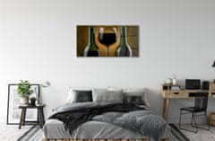 tulup.si Slika na steklu 2 steklenici vina stekla 100x50 cm 4 obešalnika
