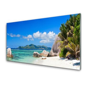 tulup.si Slika na akrilnem steklu Ocean beach landscape 4 obešalnika