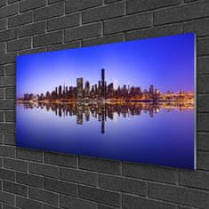 tulup.si Slika na akrilnem steklu Oddelek za mesto vode 100x50 cm 4 obešalnika