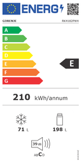 Gorenje RK4182PW4 hladilnik z zamrzovalnikom