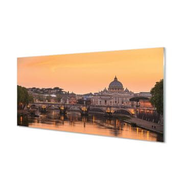 tulup.si Stenska plošča za kuhinjo Reka rim sunset mostov stavb