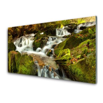tulup.si Slika na akrilnem steklu Slap rocks nature 2 obešalnika