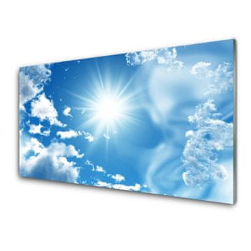 tulup.si Slika na akrilnem steklu Blue sky sun oblaki 2 obešalnika