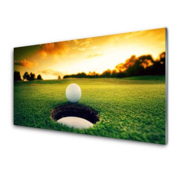 tulup.si Slika na akrilnem steklu Golf ball grass nature 2 obešalnika