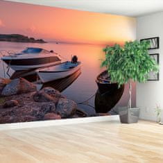 tulup.si Fototapeta Čolni sunrise Tapeta 104x70 cm