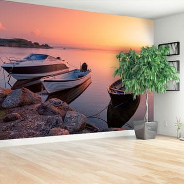 tulup.si Fototapeta Čolni sunrise Samolepilne