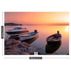 tulup.si Fototapeta Čolni sunrise Tapeta 104x70 cm