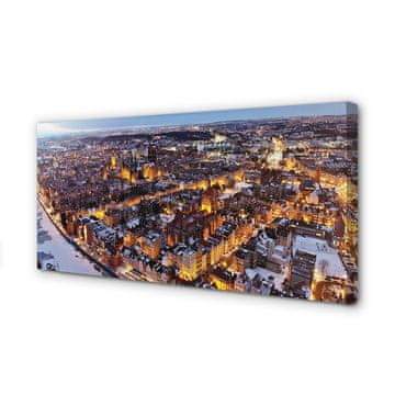 tulup.si Slika na platnu Gdansk zimska panorama reka