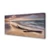 tulup.si Slika na platnu Gdańsk plaža morje sončni zahod 100x50 cm