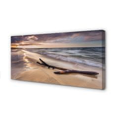 tulup.si Slika na platnu Gdańsk plaža morje sončni zahod 100x50 cm