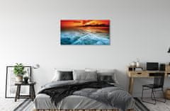 tulup.si Slika na platnu Morje drevo zahod 100x50 cm