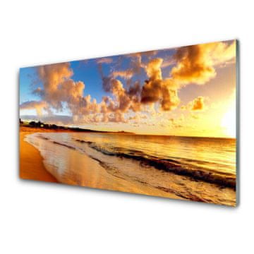tulup.si Slika na akrilnem steklu Ocean beach landscape 2 obešalnika
