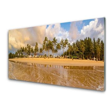 tulup.si Slika na akrilnem steklu Plaža landscape 4 obešalnika