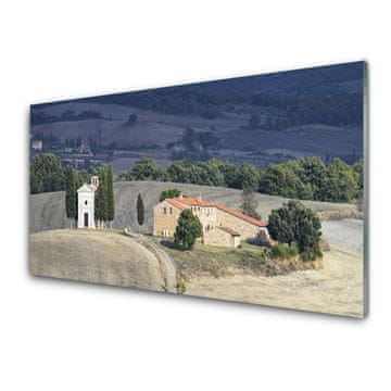 tulup.si Slika na akrilnem steklu Travnik drevesa landscape 2 obešalnika