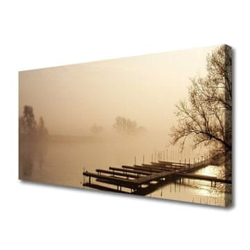 tulup.si Slika na platnu Bridge vode megla landscape