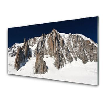 tulup.si Slika na steklu Snowy mountain peaks 4 obešalnika