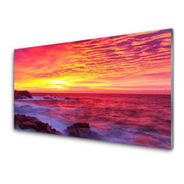 tulup.si Slika na steklu Abstrakcija west 2 obešalnika