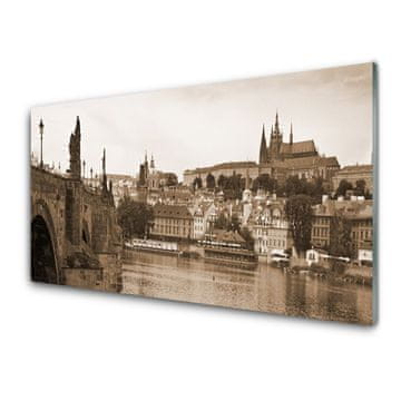 tulup.si Slika na akrilnem steklu Praga bridge landscape 2 obešalnika