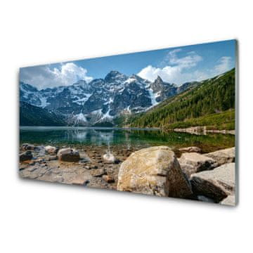 tulup.si Slika na akrilnem steklu Mountain lake landscape 2 obešalnika