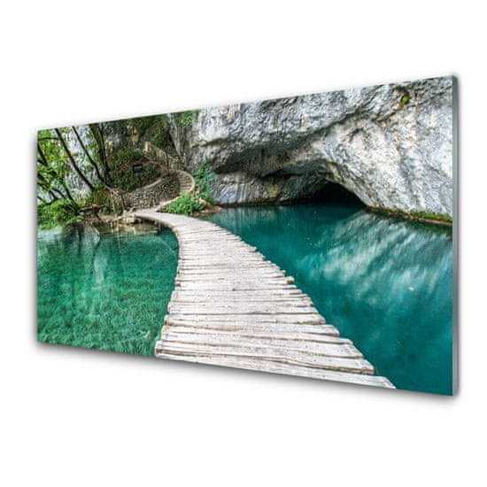 tulup.si Slika na steklu Arhitektura bridge lake