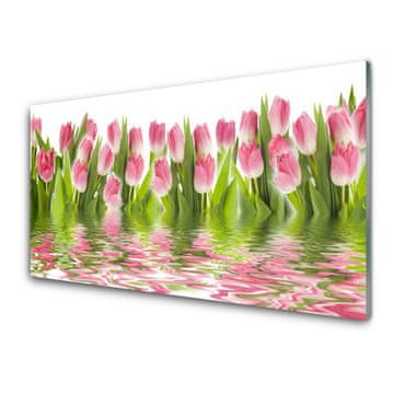 tulup.si Slika na akrilnem steklu Obrat tulipani nature 4 obešalnika