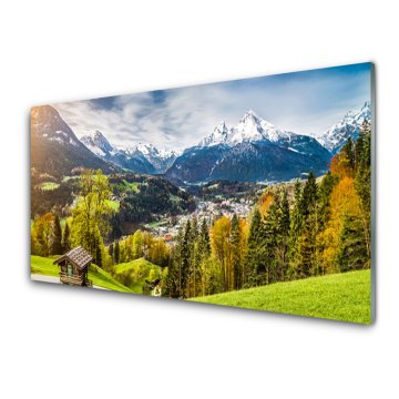 tulup.si Slika na akrilnem steklu Alpe landscape 4 obešalnika