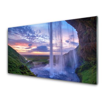 tulup.si Slika na akrilnem steklu Slap landscape vode 4 obešalnika