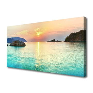 tulup.si Slika na platnu Sun rocks sea landscape