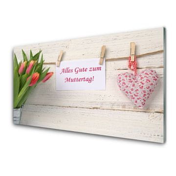 tulup.si Slika na akrilnem steklu Tulipani heart art 4 obešalnika
