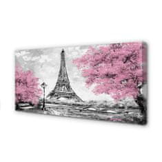tulup.si Slika na platnu Pariz spomladi drevo 125x50 cm