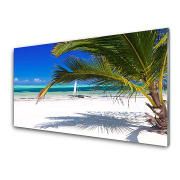 tulup.si Slika na akrilnem steklu Palm beach landscape 2 obešalnika