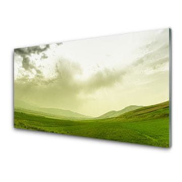 tulup.si Slika na akrilnem steklu Narava green meadow view 2 obešalnika