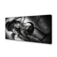 tulup.si Slika na platnu Ženski črno-belo 120x60 cm