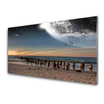 tulup.si Slika na akrilnem steklu Ocean beach landscape 2 obešalnika