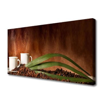 tulup.si Slika na platnu Skodelice za kavo v zrnu kuhinja