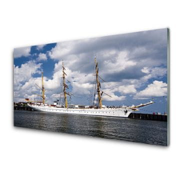 tulup.si Slika na akrilnem steklu Boat vode landscape 2 obešalnika