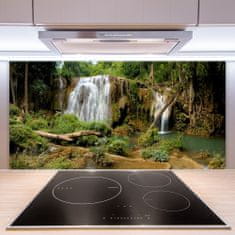 tulup.si Stenska plošča za kuhinjo Slap river forest narava 100x50 cm
