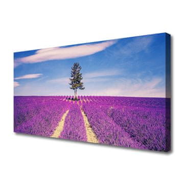 tulup.si Slika na platnu Lavender polje travnik drevo