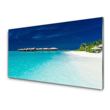 tulup.si Stenska plošča za kuhinjo Sea beach landscape