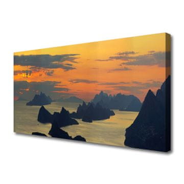 tulup.si Slika na platnu Sea rock mountain landscape