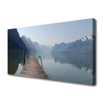tulup.si Slika na platnu Pier lake mountains landscape