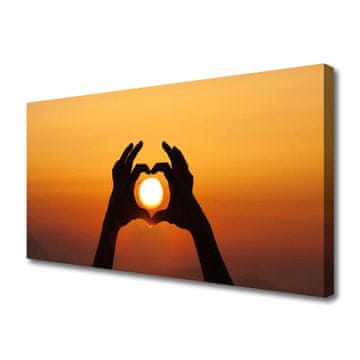 tulup.si Slika na platnu Roke heart ljubezen sun