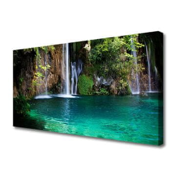 tulup.si Slika na platnu Jezero slap narava