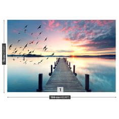 tulup.si Fototapeta Pier lake Samolepilne 104x70 cm