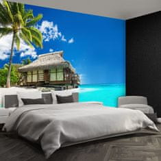 tulup.si Fototapeta Bungalov na plaži Tapeta 104x70 cm