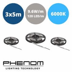 PHENOM 3x5m LED trak 120 LED/m 9,6W/m hladno beli 6000K